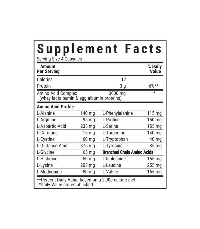 Amino Acid 750 mg - 60 Vegetable Capsules