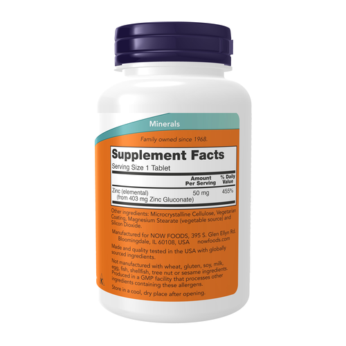 Zinc 50 mg 250 Tablets