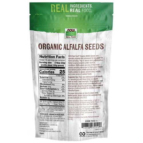Alfalfa Seeds Organic 12 oz
