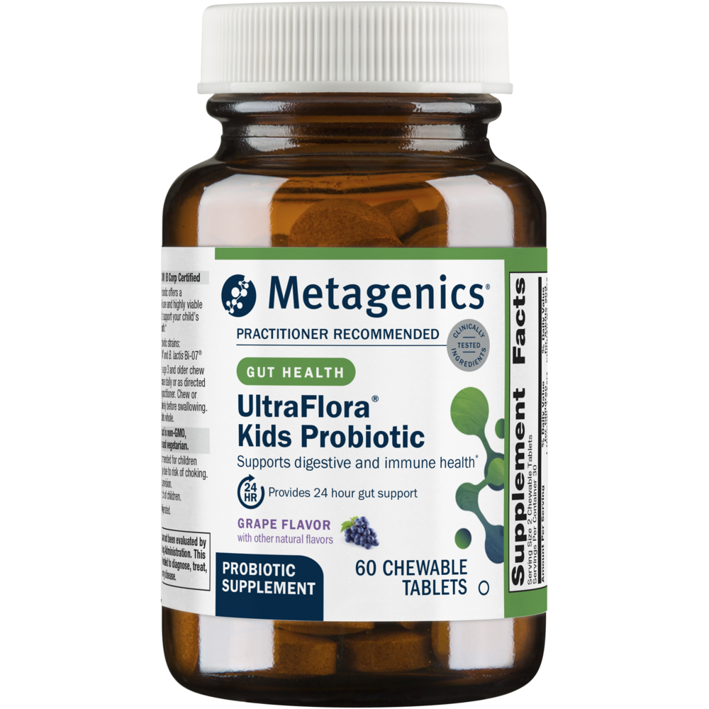 UltraFlora Kids Probiotic Grape Flavor - 60 Chewable Tablets
