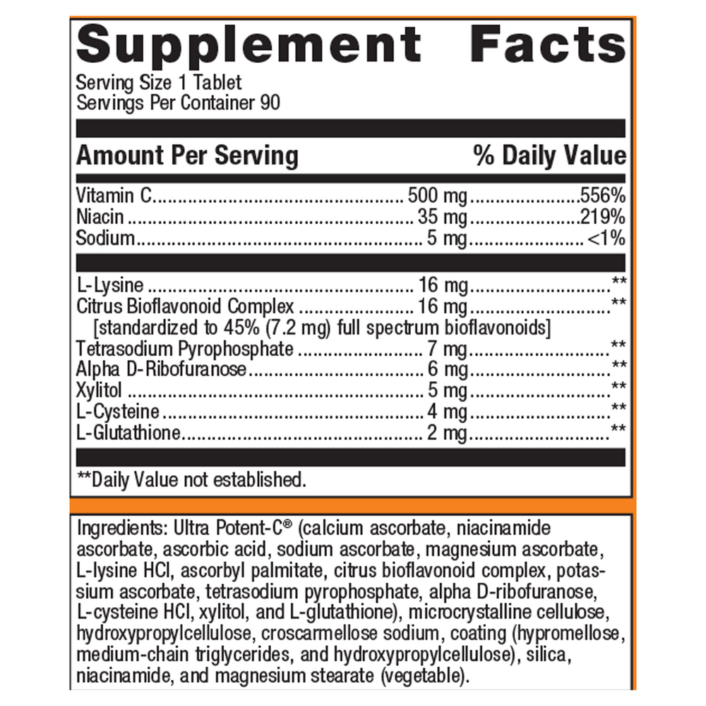 Ultra Potent-C 500 Vitamin C - 90 Tablets