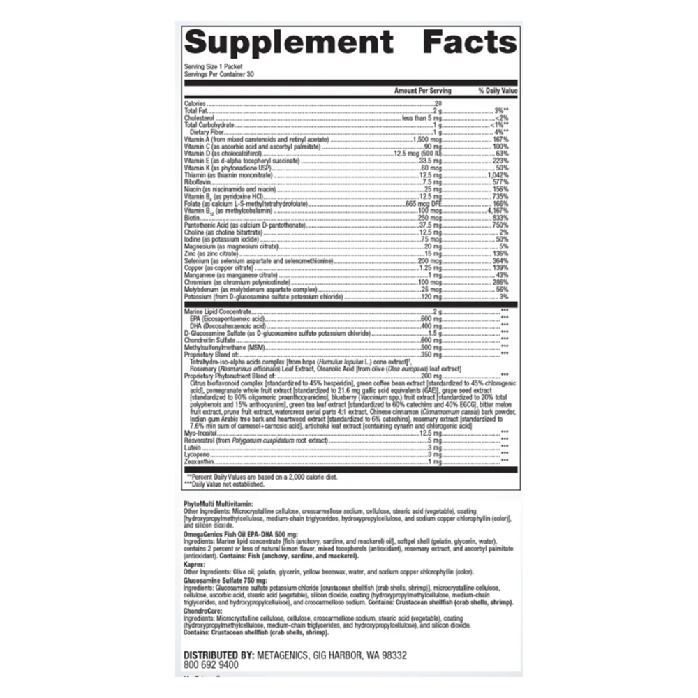 Wellness Essentials Active Daily Packs - 30 Packets
