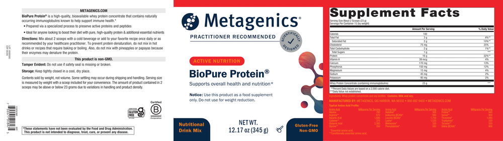 BioPure Protein Powder - 15 Servings