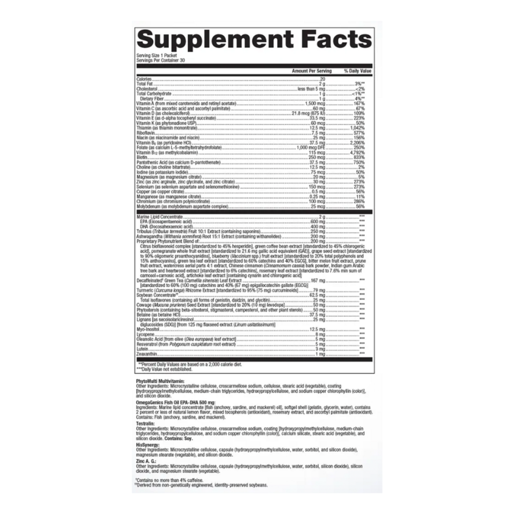 Wellness Essentials Men's Vitality Daily Packs - 30 Packets