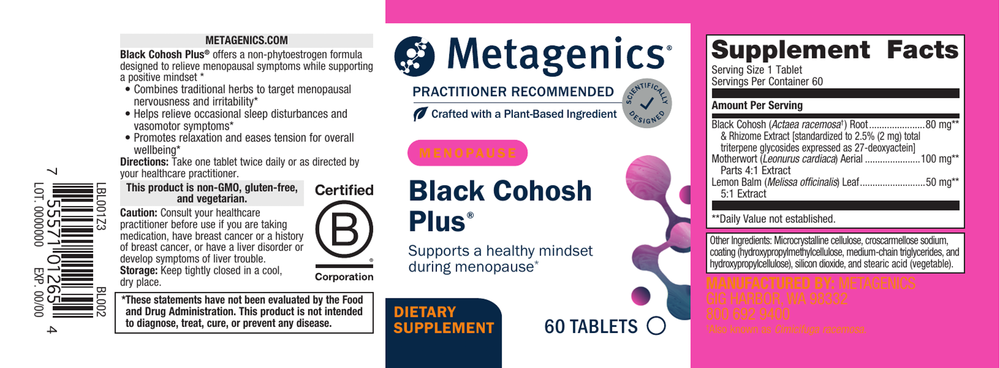 Black Cohosh Plus - 60 Tablets