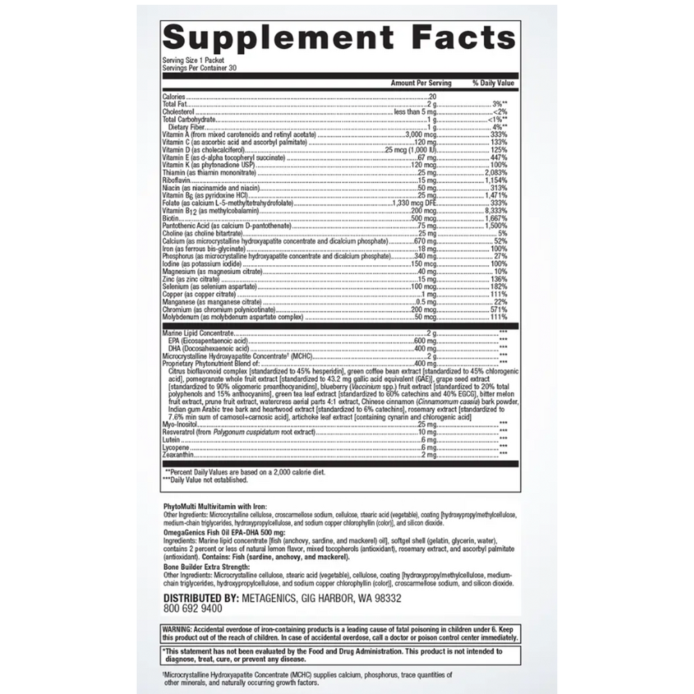 Wellness Essentials Women's Daily Packs - 30 Packets