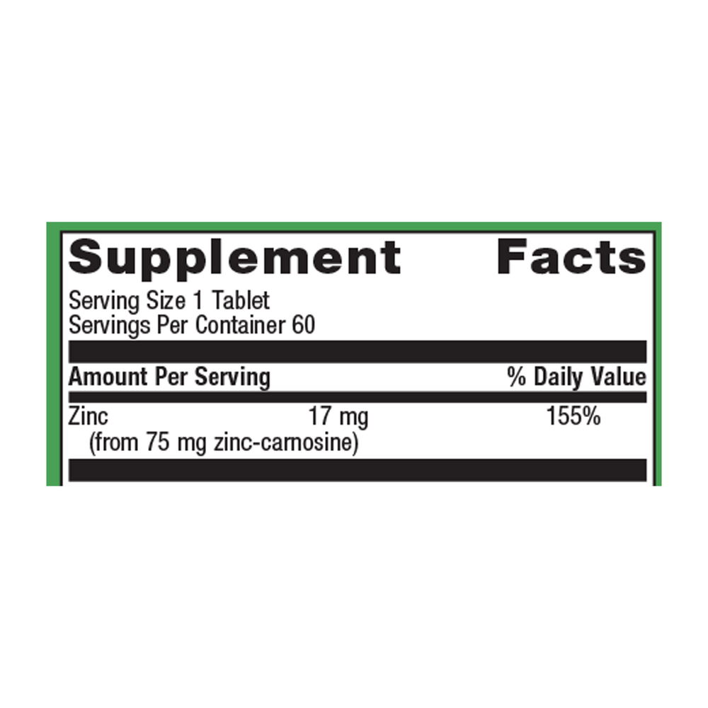 Zinc Carnosine Complex - 60 Tablets