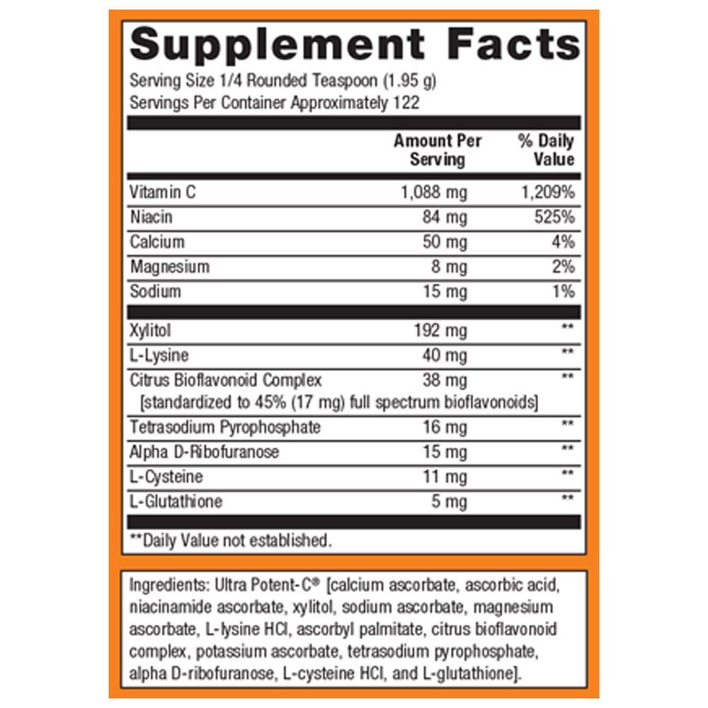 Ultra Potent-C Vitamin C Powder - 8.39 oz 238 Grams