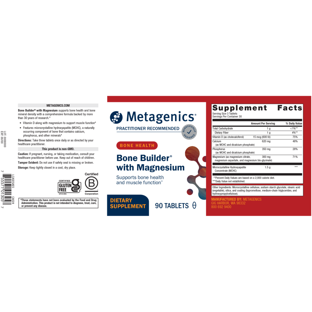Bone Builder with Magnesium - 90 Tablets