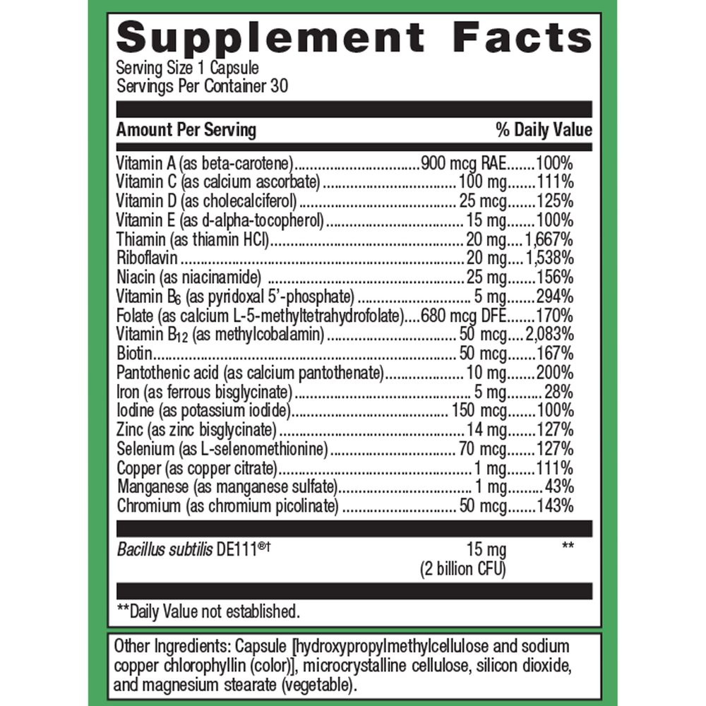 UltraFlora Probiotic + Multivitamin 30 Capsules