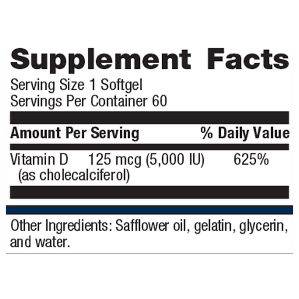 Vitamin D3 5000 - 60 Softgels