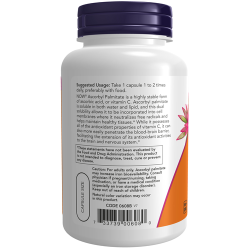 Ascorbyl Palmitate 500 mg 100 Veg Capsules