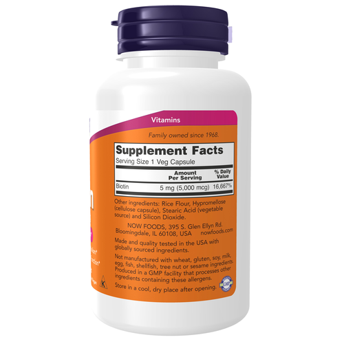 Biotin 5,000 mcg 120 Veg Capsules
