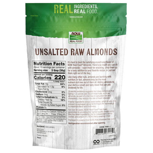 Almonds Raw & Unsalted 1 Lb