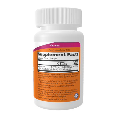Vitamin D-3 50,000 IU 50 Softgels