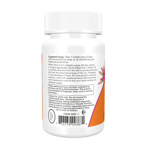 Vitamin D-3 10,000 IU 30 Softgels