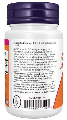 Vitamin D3 2000 IU 30 Softgels