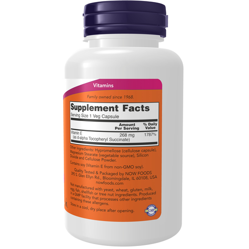 Vitamin E-400 Vegetarian Dry Veg Capsules 100 Vegetable Capsules