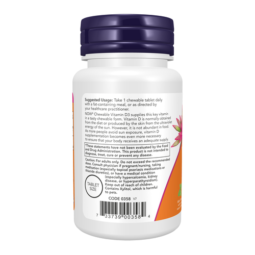 Vitamin D3 5000 IU 120 Chewables