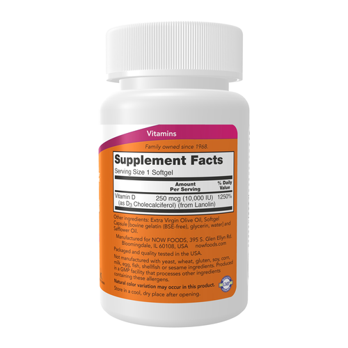 Vitamin D-3 10,000 IU 240 Softgels