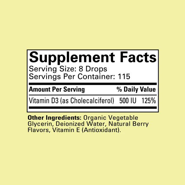 Vitamin D3 Drops 1 fl oz 30ml