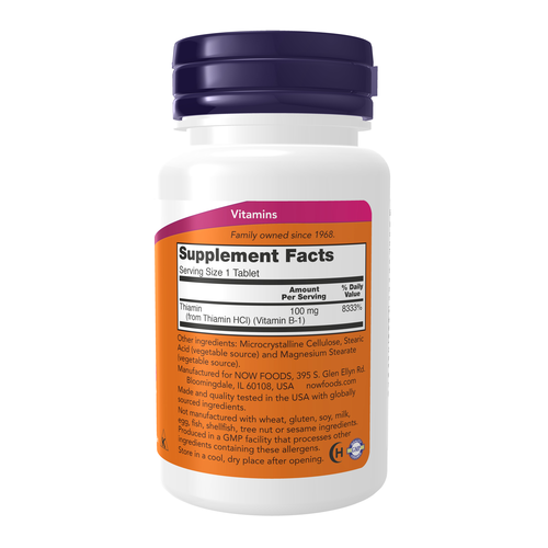 Vitamin B-1 100 mg 100 Tablets