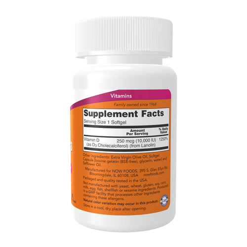 Vitamin D-3 10,000 IU 30 Softgels