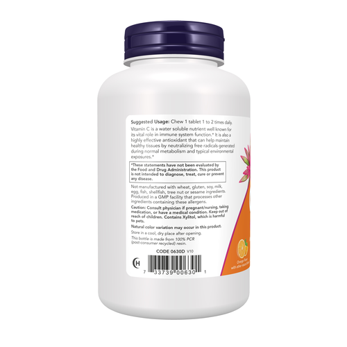 Vitamin C-500 Orange Chewable 100 Tablets