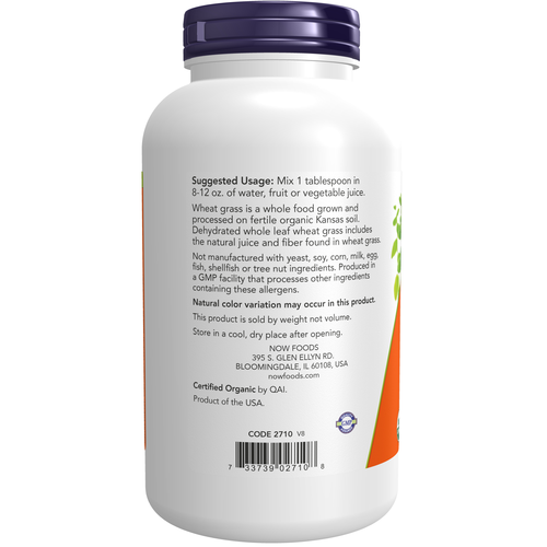 Wheat Grass Powder Organic 9 oz