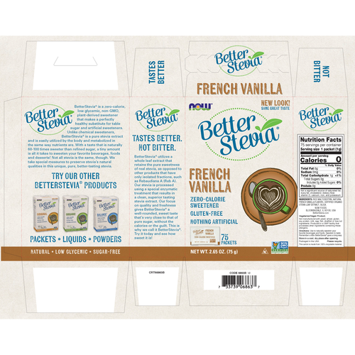BetterStevia French Vanilla 75 packets