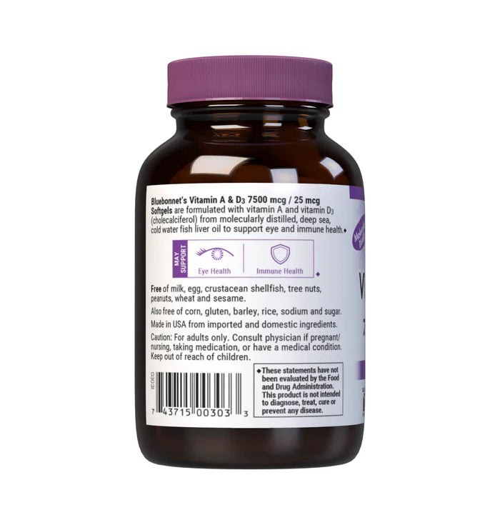 Vitamin A & D3 A 25,000 IU D3 1,000 IU 100 Softgels