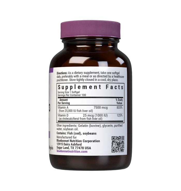 Vitamin A & D3 A 25,000 IU D3 1,000 IU 100 Softgels