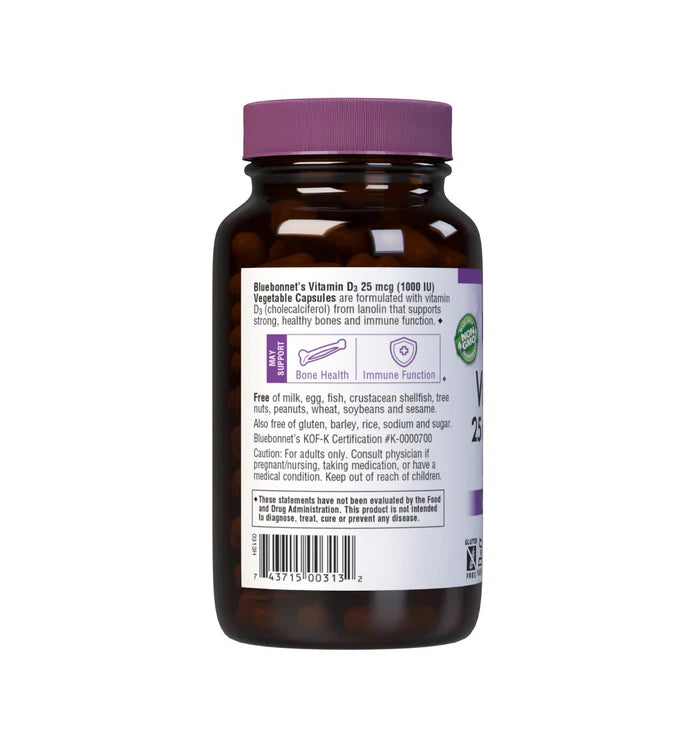 VITAMIN D3 25 mcg 1000 IU 180 VCAPS
