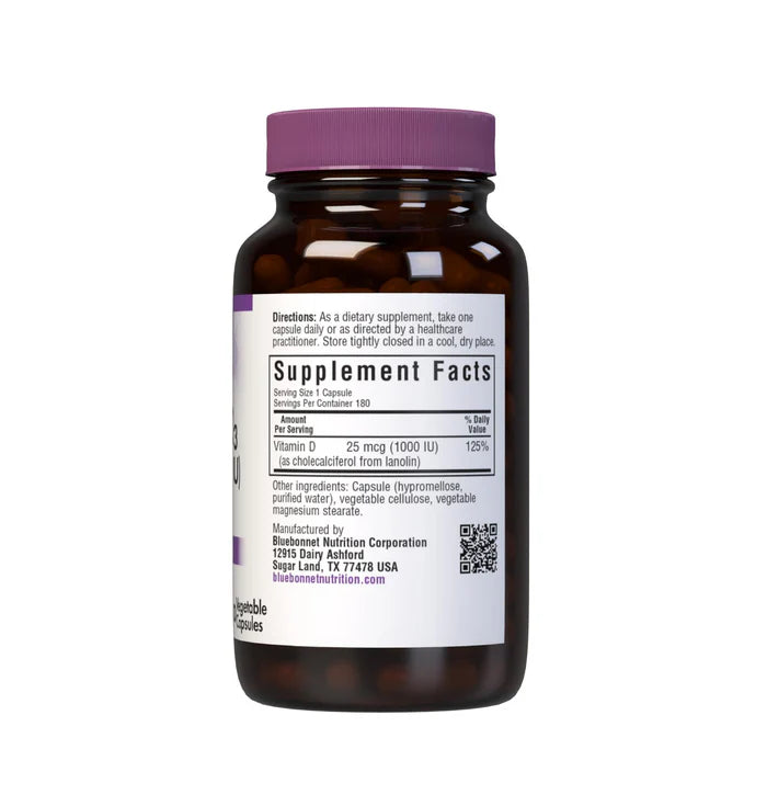 VITAMIN D3 25 mcg 1000 IU 180 VCAPS