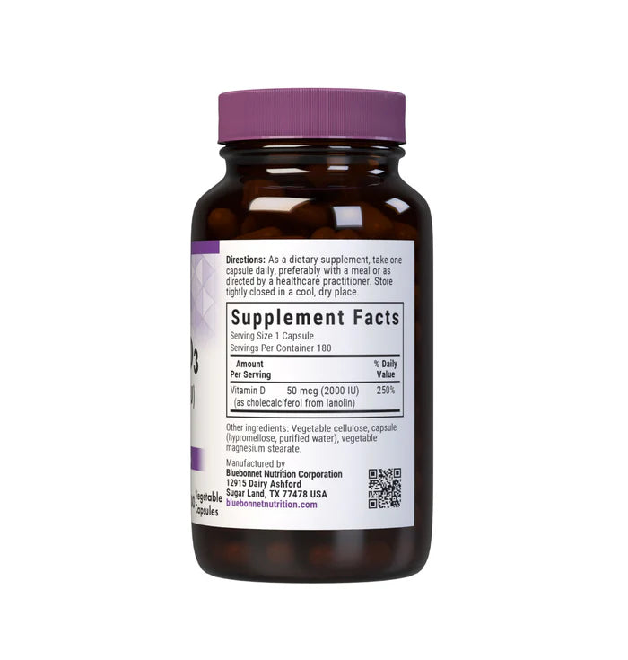VITAMIN D3 2000 IU 50 mcg 180 VCAPS