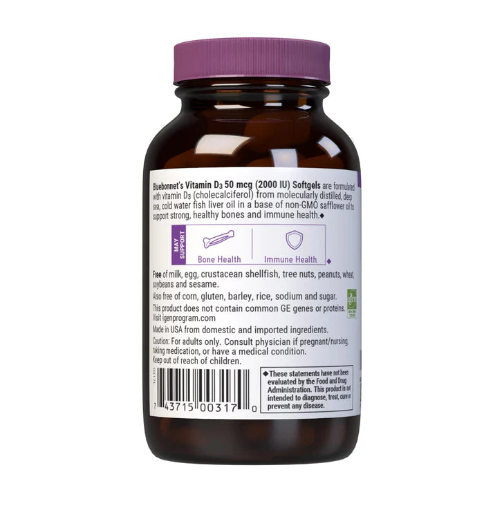 VITAMIN D3 50 mcg 2000 IU 100 Softgels