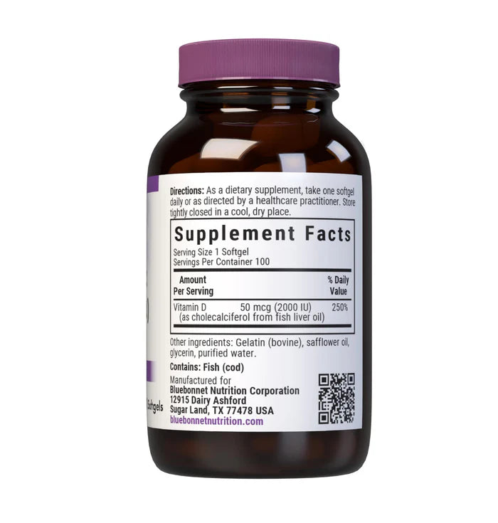 VITAMIN D3 50 mcg 2000 IU 100 Softgels
