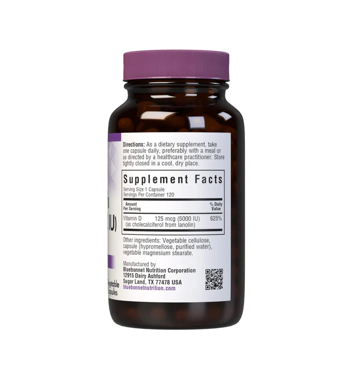 VITAMIN D3 5000 IU 125 mcg 120 VCAPS
