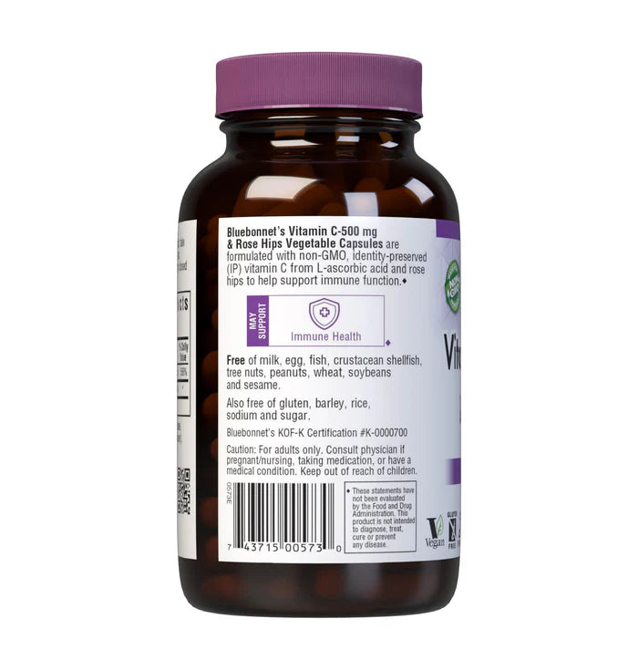 VITAMIN C-500 mg & ROSE HIPS 180 VCAPS