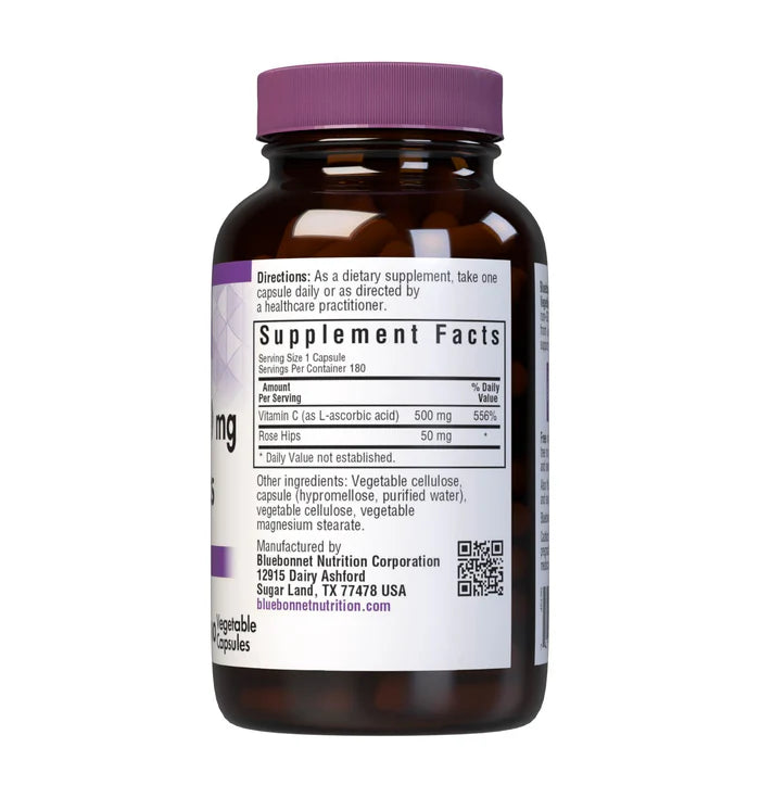 VITAMIN C-500 mg & ROSE HIPS 180 VCAPS