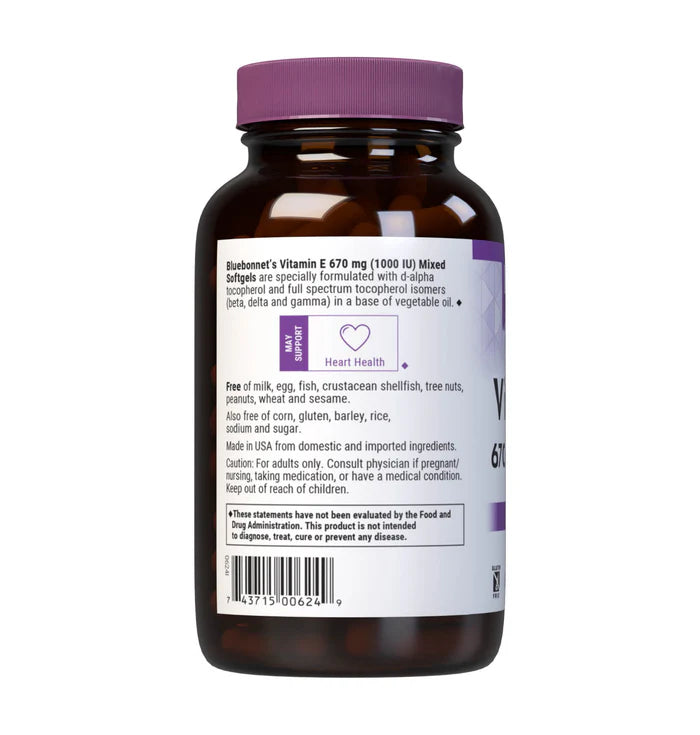 VITAMIN E 1000 IU (670 mg) with Mixed Tocopherols 100 Softgels