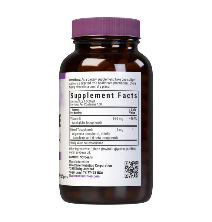 VITAMIN E 1000 IU (670 mg) with Mixed Tocopherols 100 Softgels