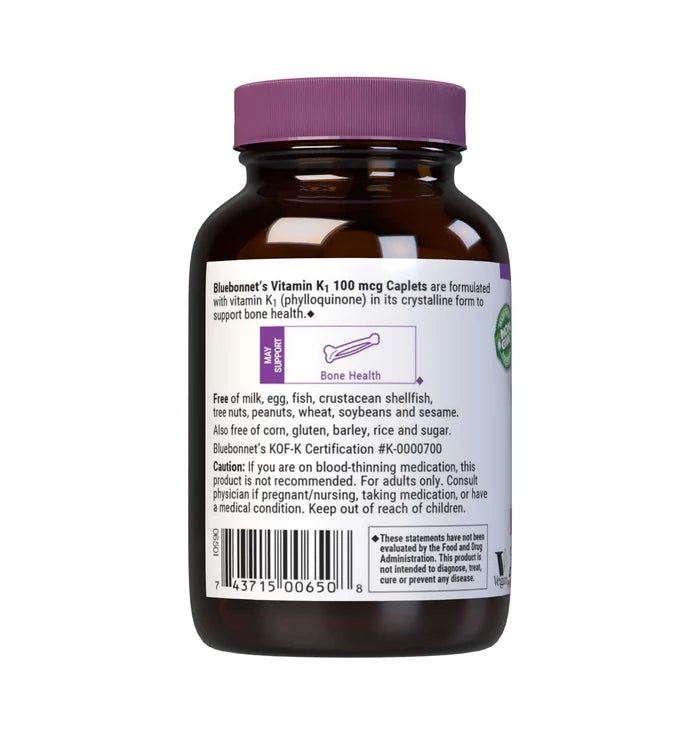 VITAMIN K1 100 mcg 100 Caplets