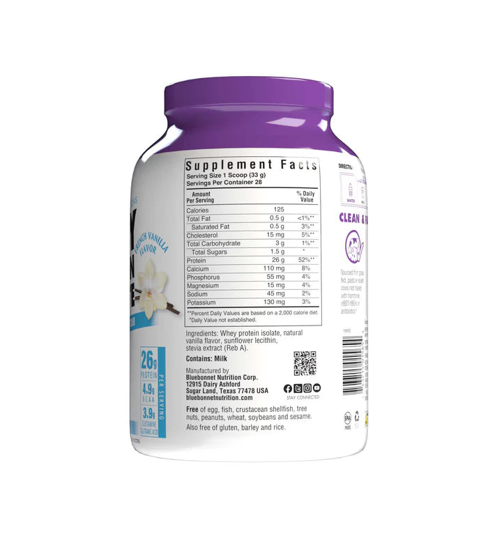 WHEY PROTEIN ISOLATE POWDER FRENCH VANILLA 2 lbs