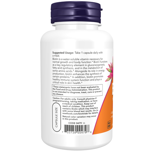 Biotin 10 mg 10,000 mcg 120 Veg Capsules
