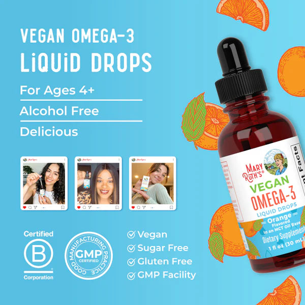 Vegan Omega-3 Liquid Drops 1 oz