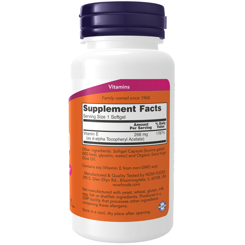 Vitamin E-400 D-Alpha Tocopheryl 100 Softgels