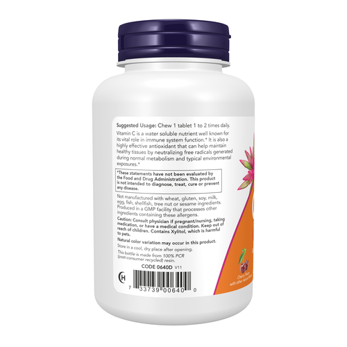 Vitamin C-500 Cherry Chewable 100 Tablets