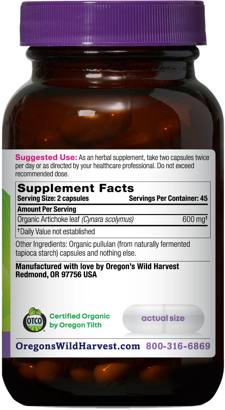 Artichoke 90 Organic Vegan Capsules
