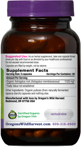 Astragalus 90 Organic Vegan Capsules